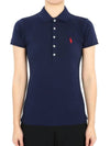 Polo Women s Slim Fit Cotton PK Short Sleeve Navy 211870245 002 - RALPH LAUREN - BALAAN 1