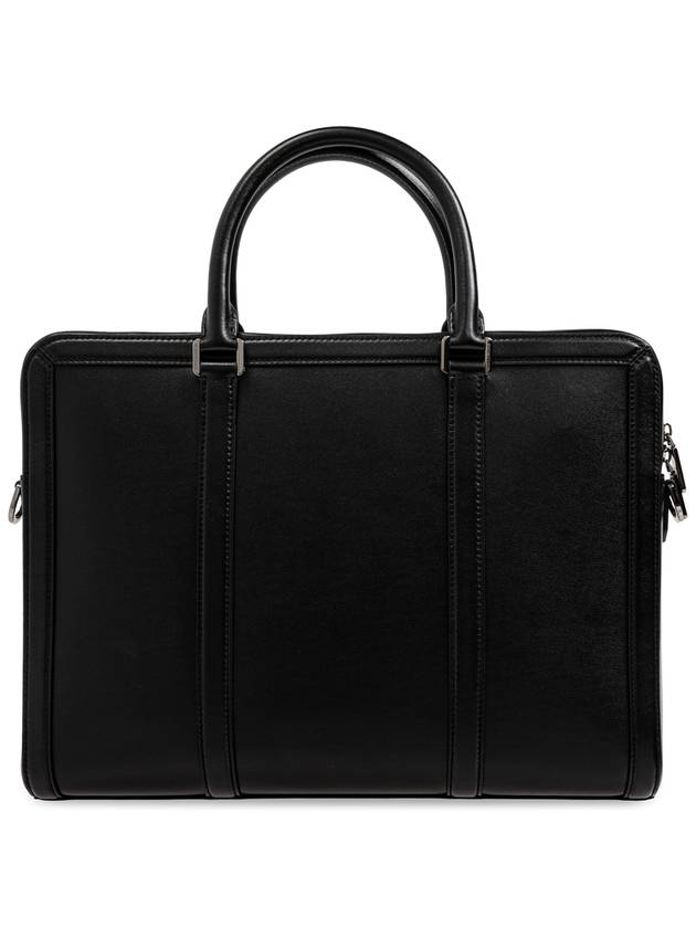 Dolce & Gabbana Leather Briefcase, Men's, Black - DOLCE&GABBANA - BALAAN 3