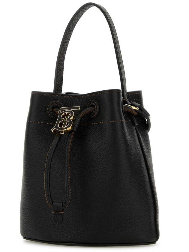 Mini Grainy Leather TB Bucket Bag Black - BURBERRY - BALAAN 3