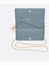 Lady Cannage Lambskin Chain Pouch Bag Cloud Blue - DIOR - BALAAN 7