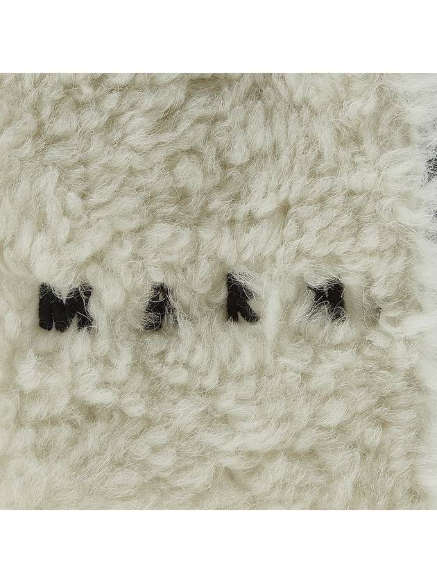 Logo Shearling Cross Shoulder Bag White - MARNI - BALAAN 8