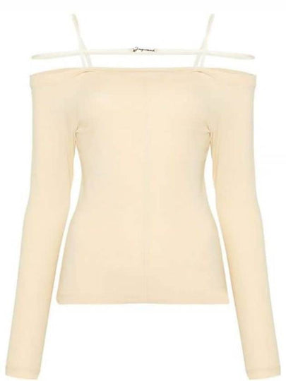 Women's Sierra Signature Long Sleeve T-Shirt Beige - JACQUEMUS - BALAAN 2