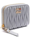 Matelasse Nappa Leather Coin Wallet Grey - MIU MIU - BALAAN 4