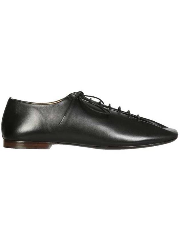 Square Toe Lambskin Lace Up Derby Black - LEMAIRE - BALAAN 1