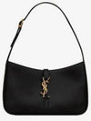 Bronze Monogram Le 5 A 7 Hobo Shoulder Bag in Smooth Leather Black - SAINT LAURENT - BALAAN 2