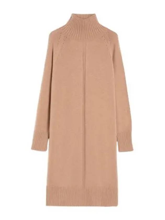 Zerbino Turtleneck Collar Short Dress Brown - MAX MARA - BALAAN 2