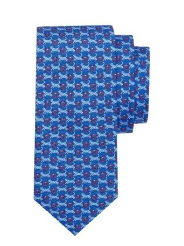 Tie 350970 771611 Blue - SALVATORE FERRAGAMO - BALAAN 1