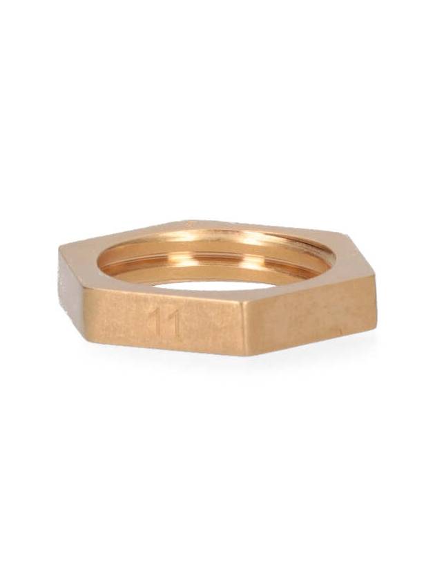 Women's Bolt Nut Ring Tumbled Yellow Gold - MAISON MARGIELA - BALAAN 3