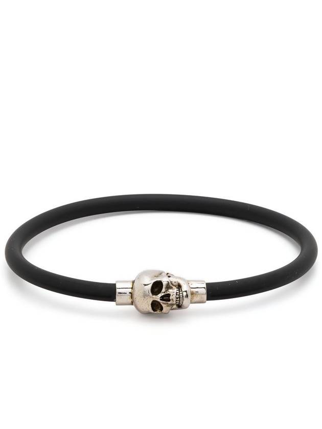 ALEXANDER MCQUEEN RUBBER CORD SKULL BRACELET - ALEXANDER MCQUEEN - BALAAN 1