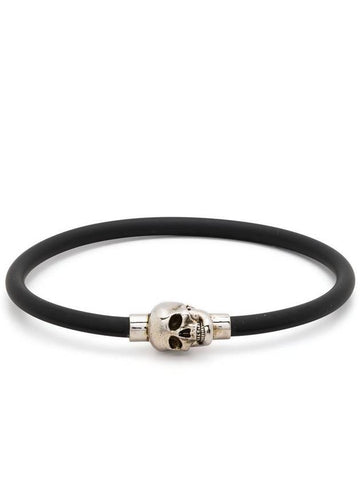 ALEXANDER MCQUEEN RUBBER CORD SKULL BRACELET - ALEXANDER MCQUEEN - BALAAN 1