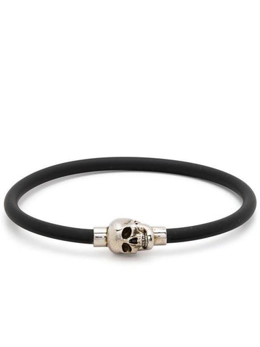 ALEXANDER MCQUEEN RUBBER CORD SKULL BRACELET - ALEXANDER MCQUEEN - BALAAN 1