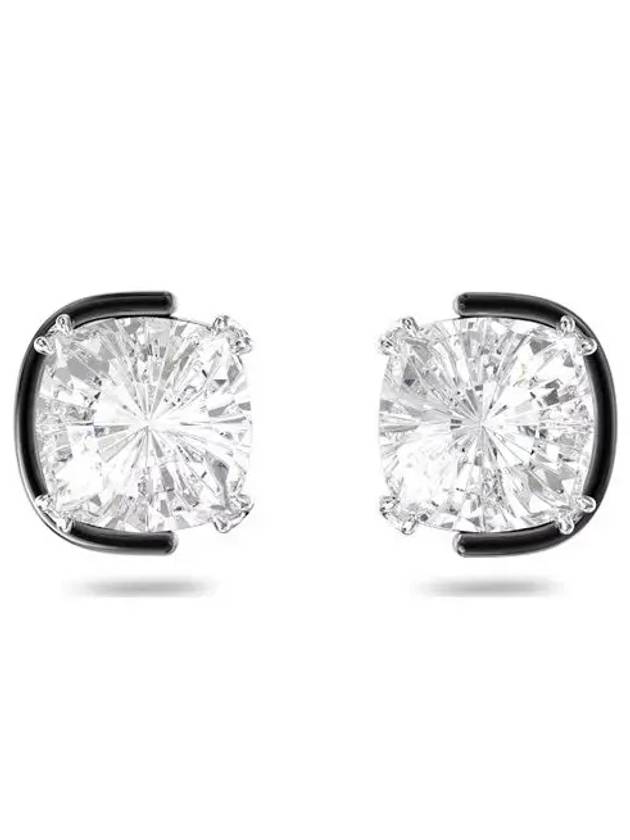 Harmonia Cushion Cut Stud Earrings White - SWAROVSKI - BALAAN 3