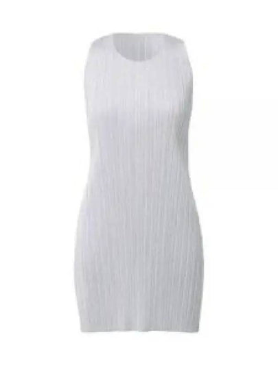 Pleated Sleeveless Short Dress Grey - ISSEY MIYAKE - BALAAN 2