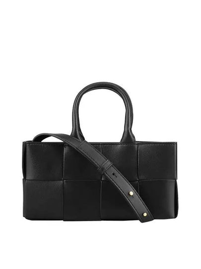 East West Arco Mini Tote Bag Black - BOTTEGA VENETA - BALAAN 2