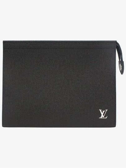 Pochette Voyage Taiga Leather Pouch Bag Black - LOUIS VUITTON - BALAAN 2