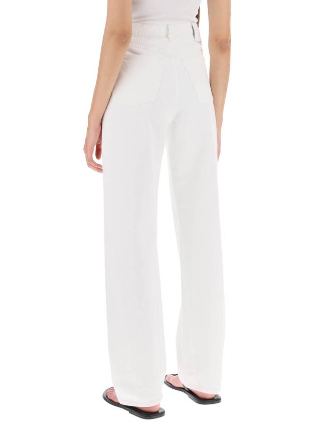 Twisted Seam Denim Straight Jeans Off White - TOTEME - BALAAN 4