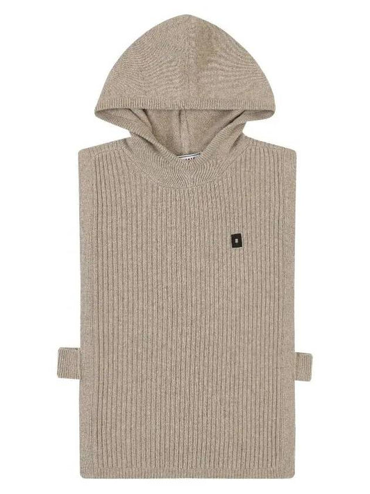 hooded knit vest OF2053LBBEIGE - ONOFF - BALAAN 1