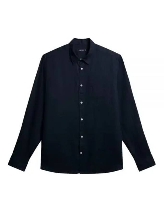 REG LS CLEAN LINEN SHIRT FMST10239 6855 Men's regular long sleeve clean linen shirt - J.LINDEBERG - BALAAN 2