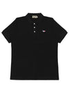 Fox Head Patch Cotton Polo Shirt Black - MAISON KITSUNE - BALAAN 4