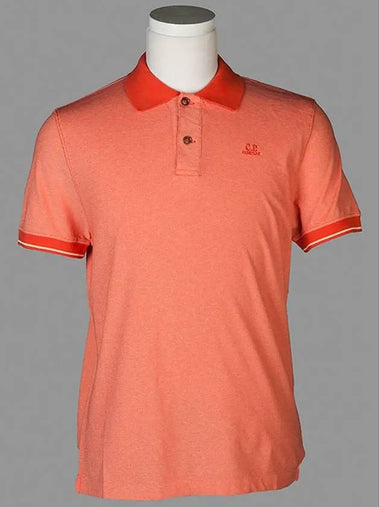 11th Anniversary Logo PK Polo Color Scheme Short Sleeve Tshirt Coral T02464 450 - CP COMPANY - BALAAN 1