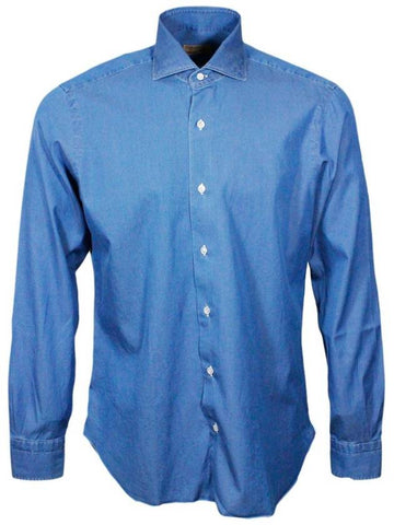 Barba Napoli Shirts Light Denim - BARBA - BALAAN 1