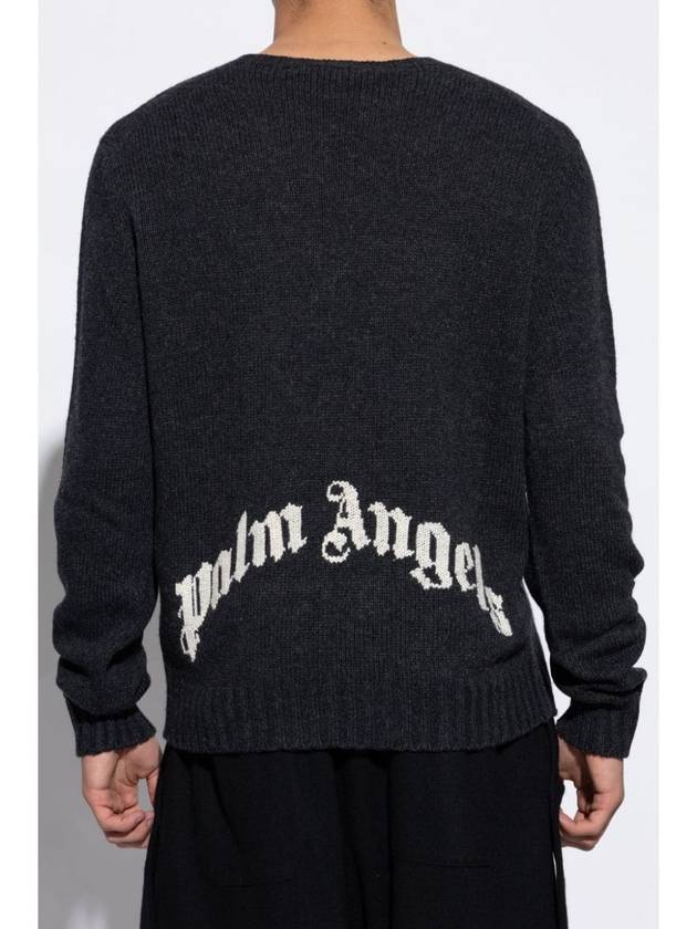 Curved logo sweater - PALM ANGELS - BALAAN 4