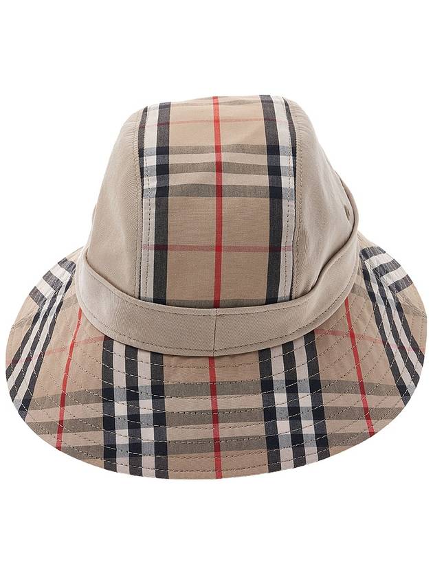 Check Pattern Bucket Hat Beige - BURBERRY - BALAAN 5