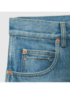 Cotton Straight Jeans Blue - GUCCI - BALAAN 8