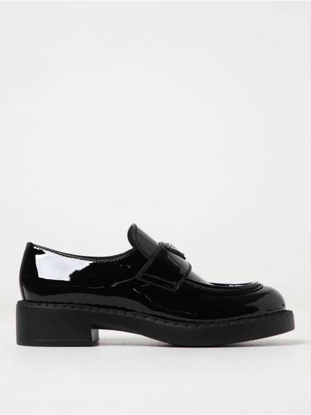 Chocolate Patent Leather Loafers Black - PRADA - BALAAN 2