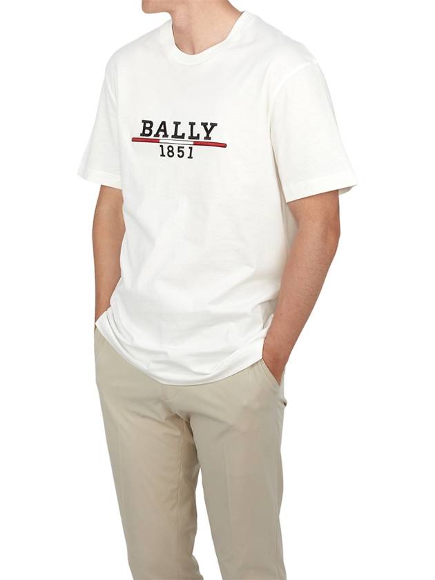 Men s short sleeve t shirt M5OU739F 7S319 10 - BALLY - BALAAN 4