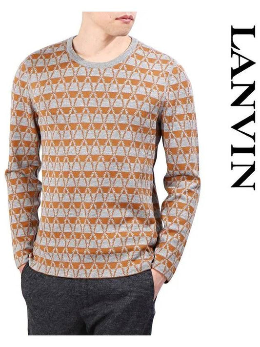 Jacquard crew neck sweater PO0007A16 1362 - LANVIN - BALAAN 1