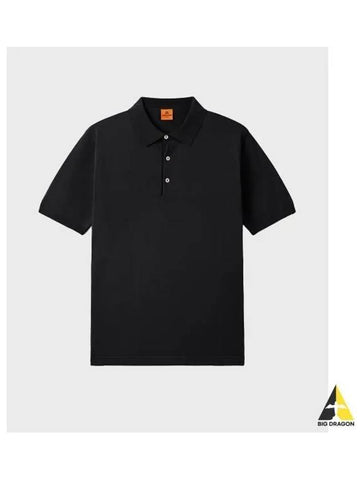 ANDERSEN Short Sleeve Knit Polo Shirt Black - ANDERSEN-ANDERSEN - BALAAN 1