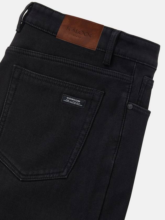 IKALOOK Men s Regular Fit Brushed Span Black Jeans BJN112 - IKALOOOK - BALAAN 7