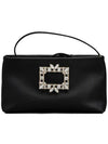 mini satin shoulder bag black - ROGER VIVIER - BALAAN 1