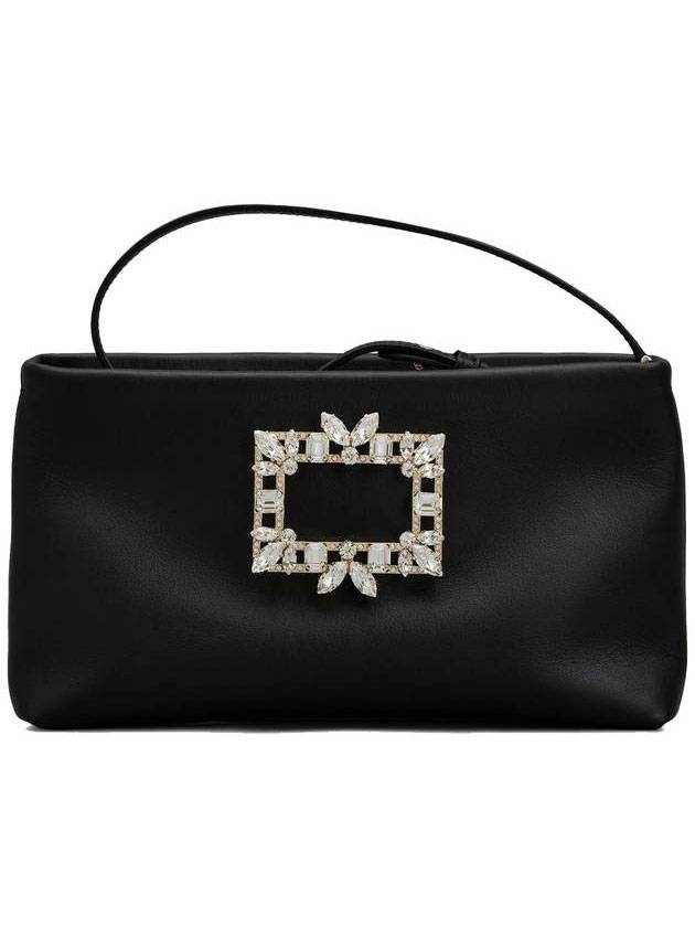 mini satin shoulder bag black - ROGER VIVIER - BALAAN 1