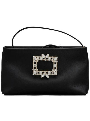 mini satin shoulder bag black - ROGER VIVIER - BALAAN 1