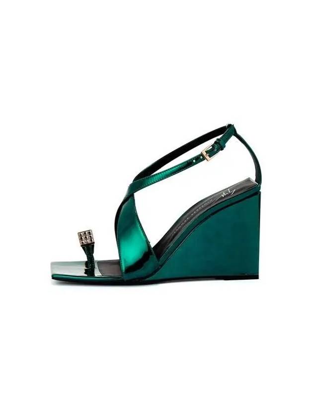 WOMEN NIHAO block heel sandals dark green - GIUSEPPE ZANOTTI - BALAAN 1