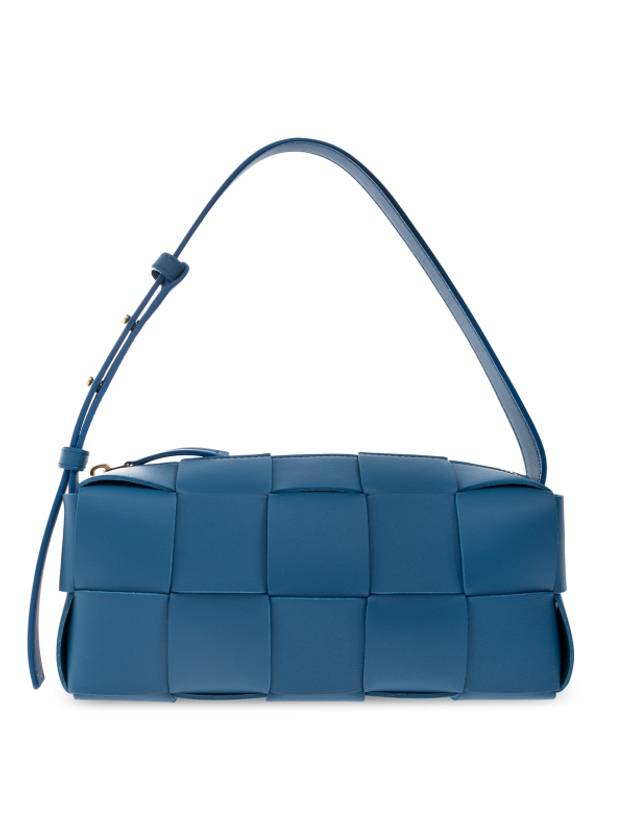 Brick Cassette Intrecciato Small Shoulder Bag Blue - BOTTEGA VENETA - BALAAN 2