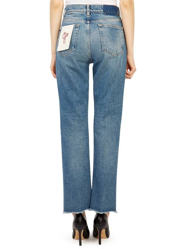 Crop Flared Jeans Blue - GOLDEN GOOSE - BALAAN 7