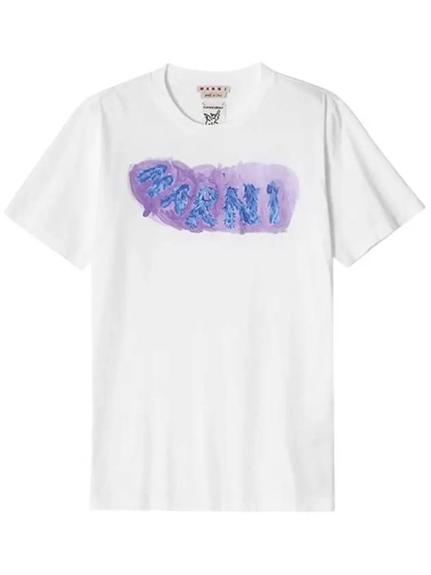 Crew Neck Logo Short Sleeve T-shirt White - MARNI - BALAAN 5