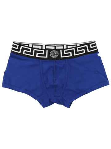 Greca Border Trunk Briefs Blue - VERSACE - BALAAN 1