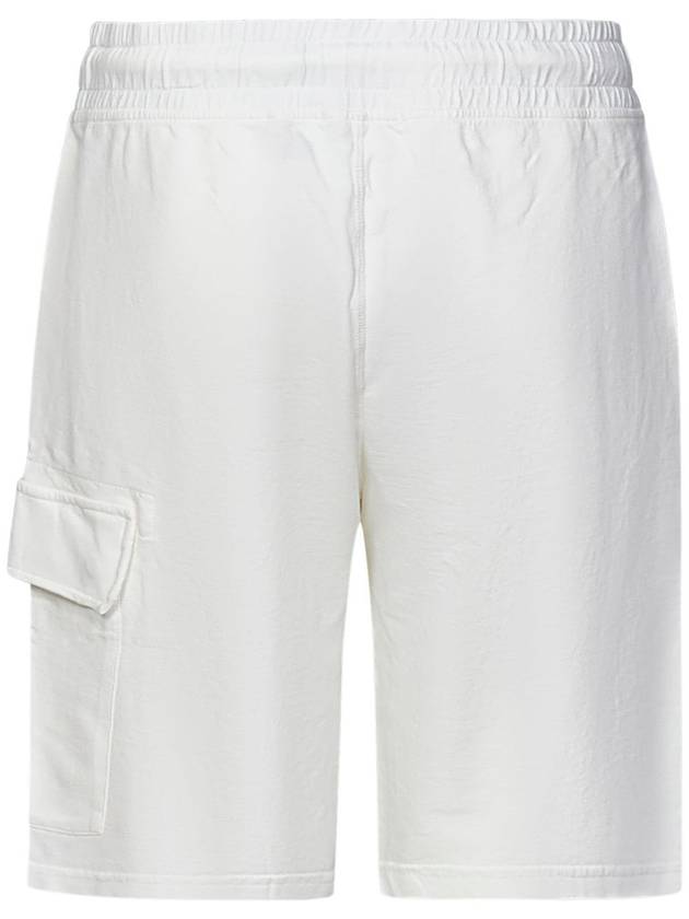 Light Fleece Utility Shorts White - CP COMPANY - BALAAN 6