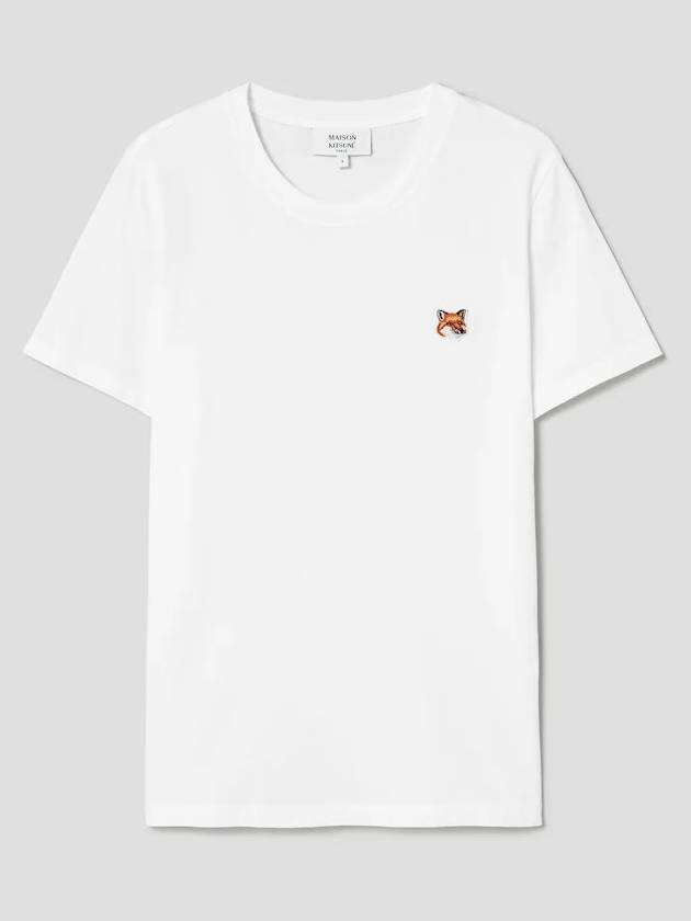 Fox Head Patch Regular Short Sleeve T-Shirt White - MAISON KITSUNE - BALAAN 4