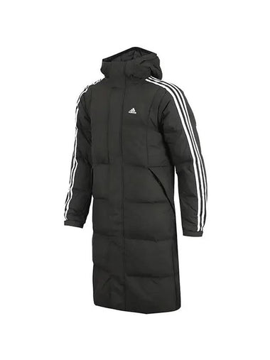 3ST long down padded jacket black - ADIDAS - BALAAN 1