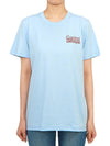 Love Club Cotton Short Sleeve T-Shirt Blue - GANNI - BALAAN 2