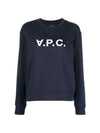 Elisa Logo Print Sweatshirt Navy - A.P.C. - BALAAN 1