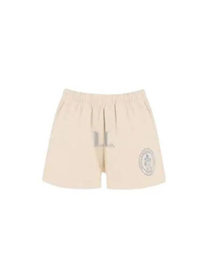 Lion Crest Disco Denim Shorts Cream - SPORTY & RICH - BALAAN 2