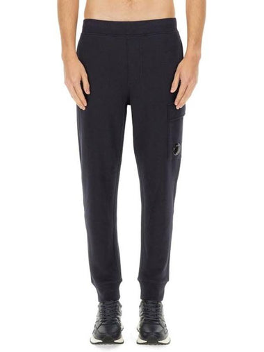 Diagonal Raised Fleece Lens Track Pants Navy - CP COMPANY - BALAAN 1