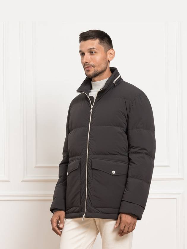 Quilted Shell Hooded Down Padding Black - BRUNELLO CUCINELLI - BALAAN 3