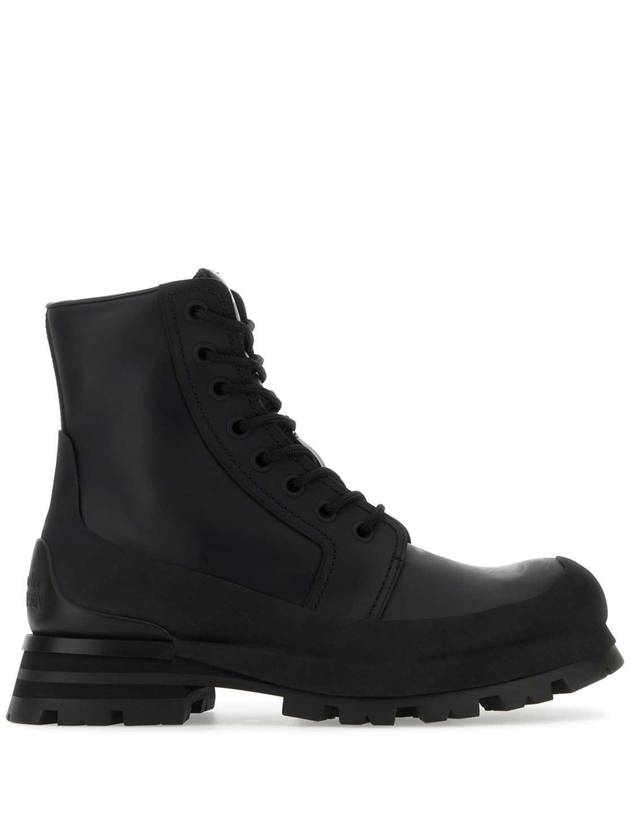 Wander Leather Combat Boots Black - ALEXANDER MCQUEEN - BALAAN 1